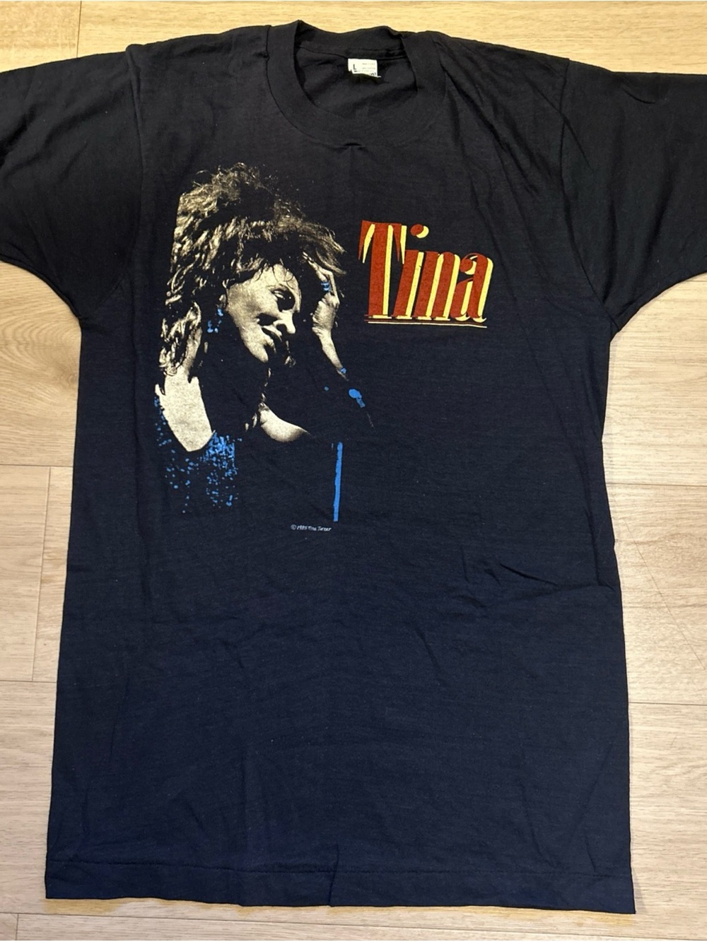 Vintage Screen Stars Tina Turner 1985 Tour Band Tee length 29” width 18”